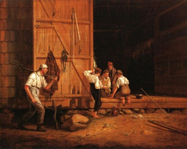 The Truant Gamblers by William Sidney Mount, hand-painted oil reproduction