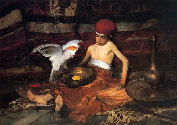 The Turkish Page by Frank Duveneck, hand-painted oil painting reproduction