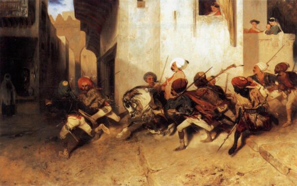 The Turkish Patrol by Alexandre-Gabriel Decamps, hand-painted oil painting reproduction