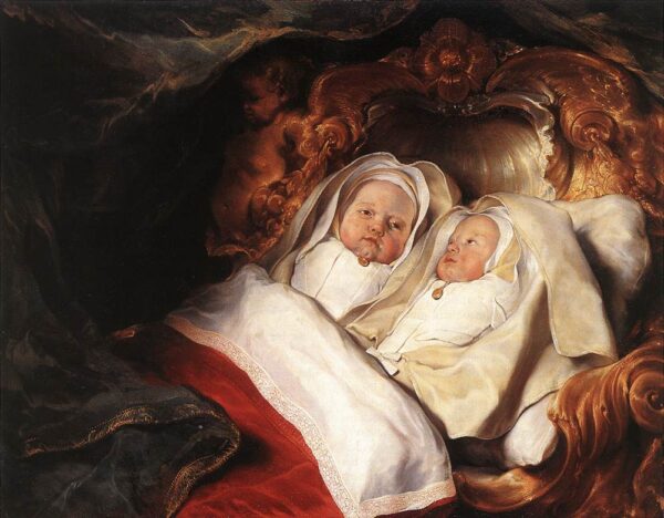 The Twins Clara and Aelbert de Bray by Salomon de Bray, hand-painted oil painting reproduction