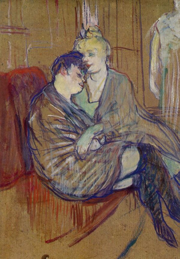 The Two Girlfriends by Toulouse-Lautrec, hand-painted oil painting reproduction