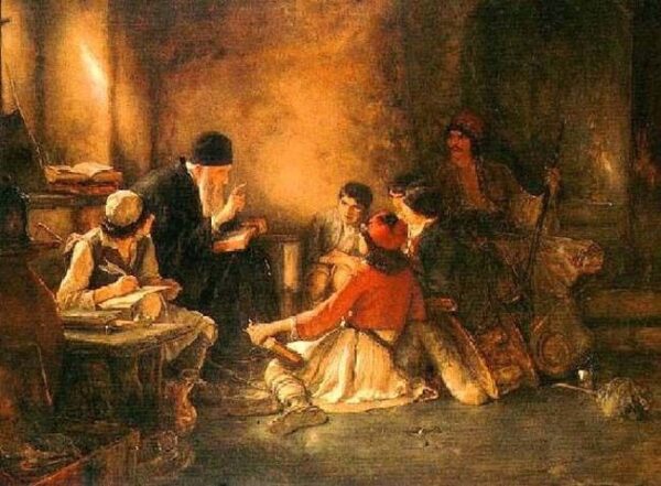 The Underground School by Nikolaos Gyzis, hand-painted oil painting reproduction