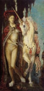 The Unicorn by Gustave Moreau, hand-painted oil painting reproduction