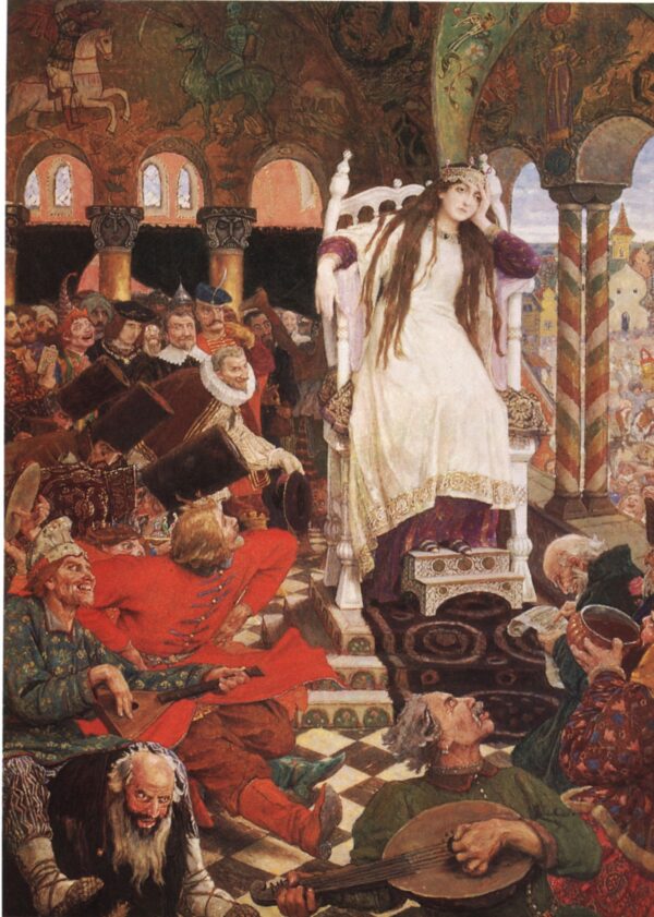 The Unsmiling Tsarevna by Viktor Vasnetsov, hand-painted oil painting reproduction