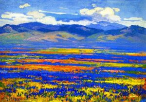 The Vale in Bunting by Franz Bischoff, hand-painted oil painting reproduction