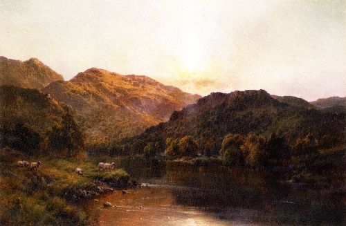 The Valley of Bettws by Alfred de Breanski Snr, hand-painted oil reproduction