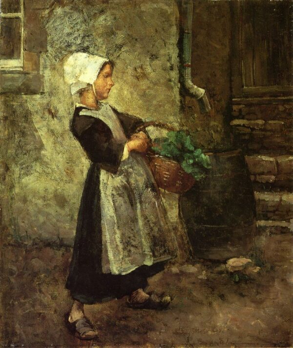 The Vegetable Girl by Gari Melchers, hand-painted oil painting reproduction