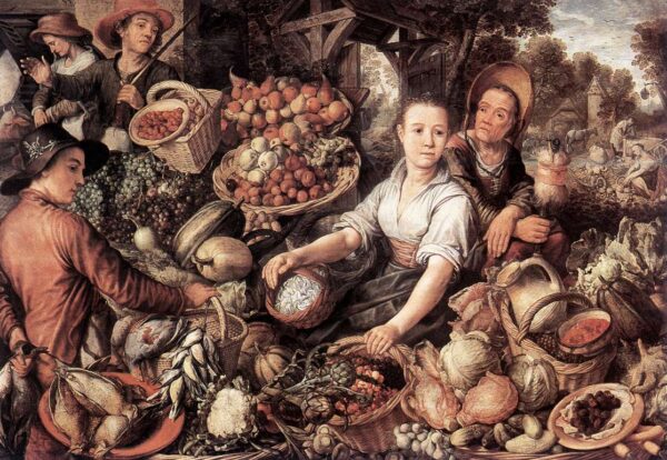 The Vegetable Market by Joachim Beuckelaer, hand-painted oil painting reproduction
