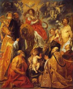 The Veneration of the Eucharist by Jacob Jordaens, hand-painted oil painting reproduction