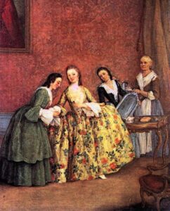 The Venetian Lady’s Morning by Pietro Longhi, hand-painted oil painting reproduction