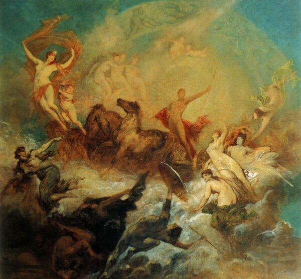 The Victory of Light over Darkness by Hans Makart, hand-painted oil painting reproduction