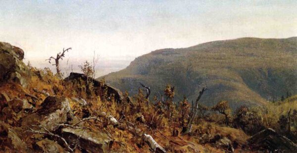 The View from South Mountain in the Catskills, A Sketch by Sanford Robinson Gifford, hand-painted oil painting reproduction