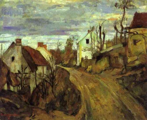 The Village Road Auvers by Paul Cézanne, hand-painted oil painting reproduction