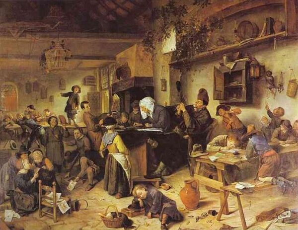 The Village School by Jan Steen, hand-painted oil painting reproduction