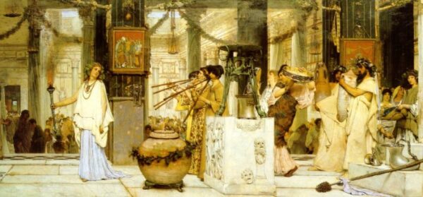 The Vintage Festival by Lawrence Alma-Tadema, hand-painted oil painting reproduction