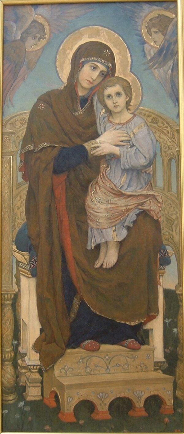 The Virgin and the Child by Viktor Vasnetsov, hand-painted oil painting reproduction
