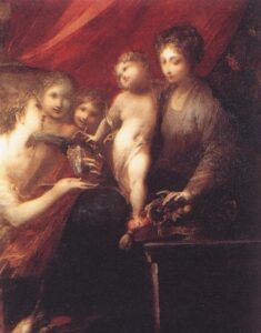 The Virgin of the Compote dish by Valerio Castello, hand-painted oil painting reproduction