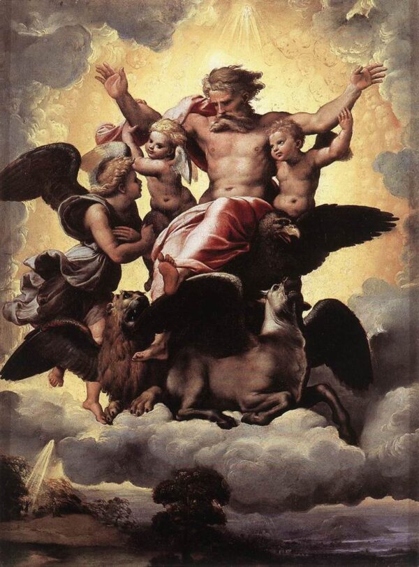The Vision of Ezekiel by Raphael Sanzio, hand-painted oil painting reproduction