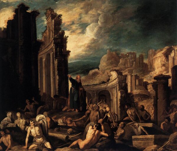 The Vision of Ezekiel by Francisco Collantes, hand-painted oil painting reproduction