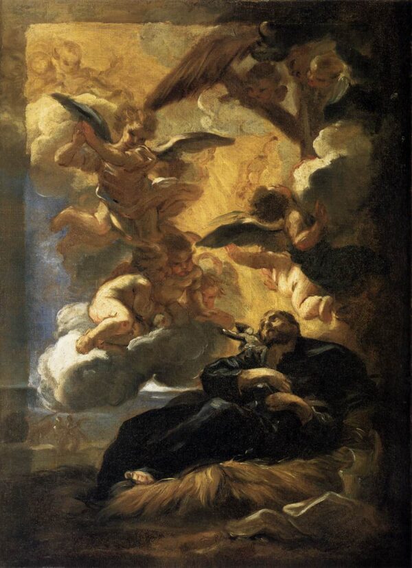 The Vision of St Francis Xavier by Baciccio, hand-painted oil painting reproduction