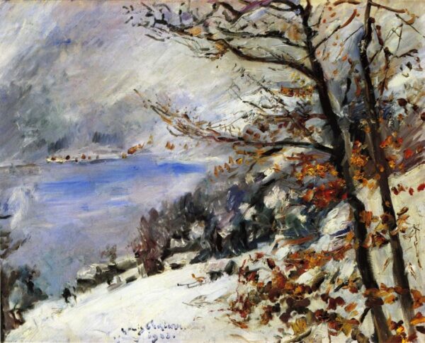 The Walchensee in Winter by Lovis Corinth, hand-painted oil painting reproduction