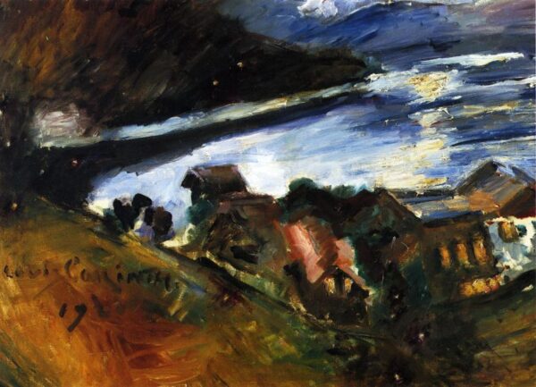 The Walchensee in the Moonlight by Lovis Corinth, hand-painted oil painting reproduction