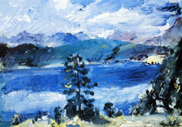 The Walchensee with a Larch Tree by Lovis Corinth, hand-painted oil painting reproduction