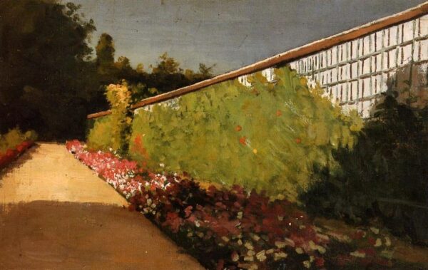 The Wall of the Kitchen Garden, Yerres by Gustave Caillebotte, hand-painted oil painting reproduction