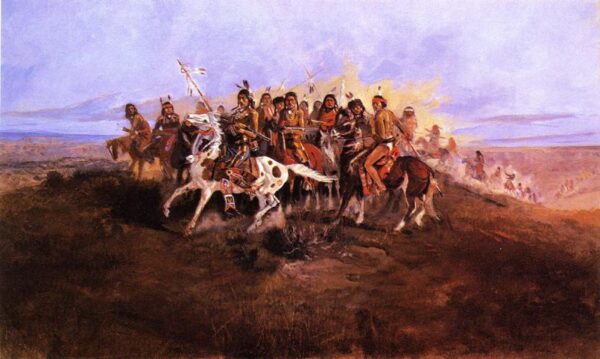 The War Party by Charles Marion Russell, hand-painted oil painting reproduction
