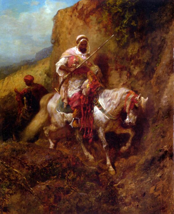 The Warrior by Adolf Schreyer, hand-painted oil painting reproduction