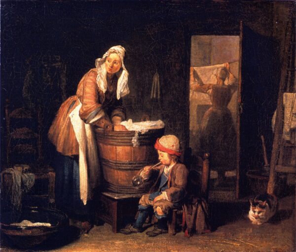 The Washerwoman by Jean-Baptiste-Siméon Chardin, hand-painted oil painting reproduction