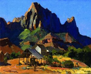 The Watchman Zion National Park Utah by Franz Bischoff, hand-painted oil painting reproduction
