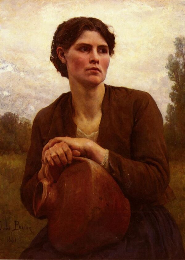 The Water Carrier by Jules Breton, hand-painted oil painting reproduction