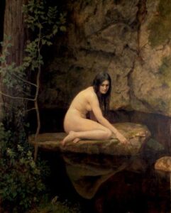 The Water Nymph by John Collier, hand-painted oil painting reproduction