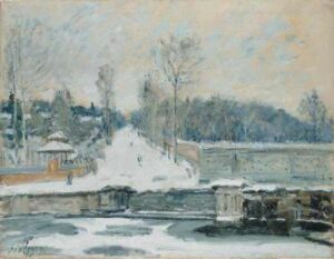 The Watering Place at Marly-Le-Roi by Alfred Sisley, hand-painted oil painting reproduction