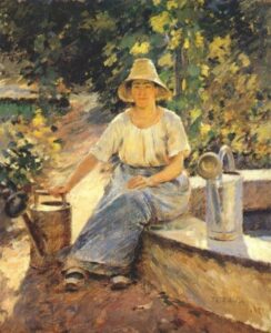 The Watering Pots by Theodore Robinson, hand-painted oil painting reproduction