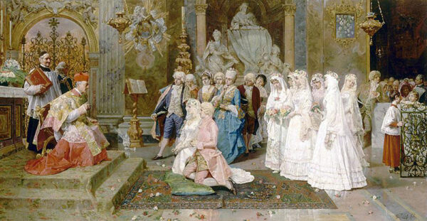 The Wedding by Giulio Rosati, hand-painted oil painting reproduction