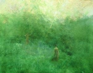 The White Birich by Thomas Wilmer Dewing, hand-painted oil painting reproduction