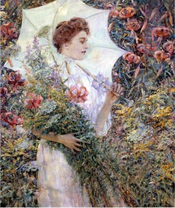 The White Parasol by Robert Reid, hand-painted oil painting reproduction