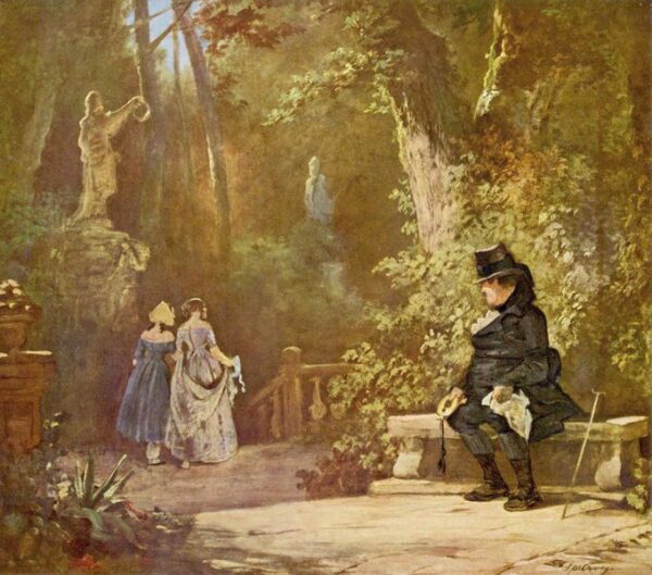 The Widower by Carl Spitzweg, hand-painted oil painting reproduction