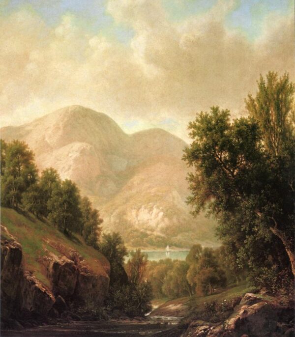 The Winding Stream by William Mason Brown, hand-painted oil painting reproduction