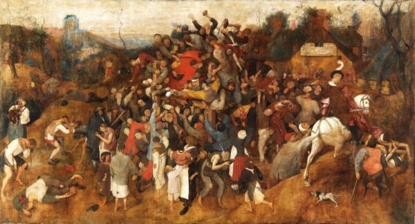 The Wine of Saint Martin’s Day by Pieter Brueghel the Elder, hand-painted oil painting reproduction