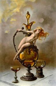 The Wine of Tokai by Luis Ricardo Falero, hand-painted oil painting reproduction
