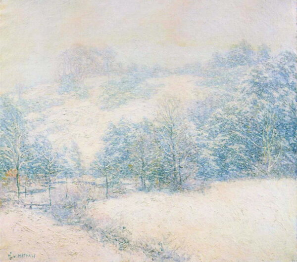 The Winter’s Festival by Willard Metcalf, hand-painted oil painting reproduction