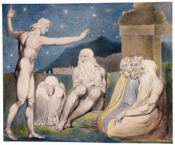 The Wrath of Elihu by William Blake, hand-painted oil painting reproduction