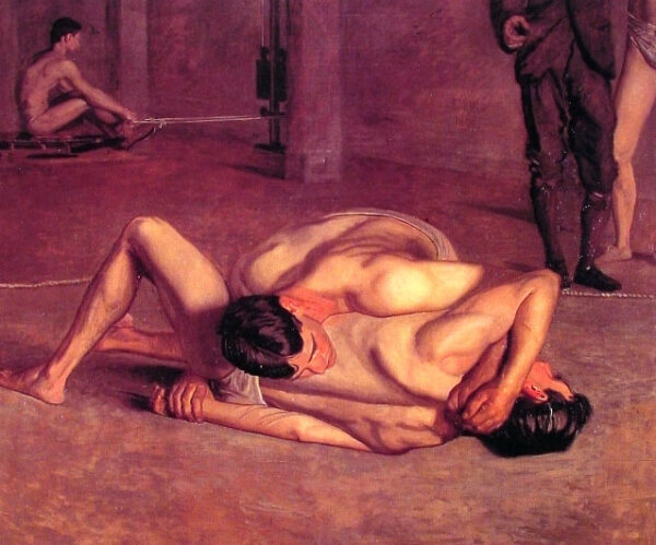 The Wrestlers by Thomas Eakins, hand-painted oil painting reproduction