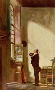 The Writer by Carl Spitzweg, hand-painted oil painting reproduction