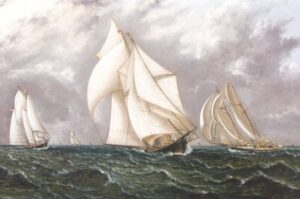 The Yacht Race by James E Buttersworth, hand-painted oil painting reproduction