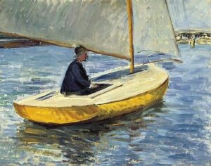 The Yellow Boat by Gustave Caillebotte, hand-painted oil painting reproduction