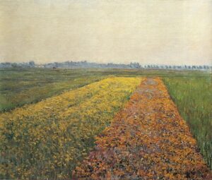 The Yellow Fields at Gennevilliers by Gustave Caillebotte, hand-painted oil painting reproduction